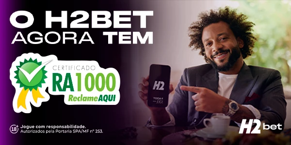 H2bet conquista selo RA1000 no Reclame AQUI: está entre as 10 melhores empresas de cassino do Brasil